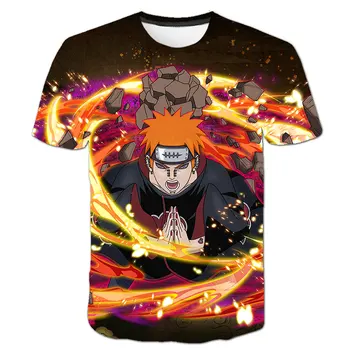 Naruto Majica Otroci Oblačila Japonski Anime Obleko Fantje T Shirt Sasuke Zabavna Risanka Harajuku Kul Ulične Tshirt Teen Vrhovi