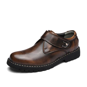 Ročno Dihanje moška Oxford Čevlji Vrh Kakovosti Obleko, Čevlji za Moške Stanovanj Moda Pravega Usnja Casual Moški Čevlji Loafers