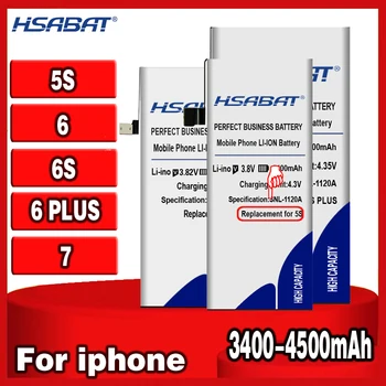3400mAh-4500mAh HSABAT Najnovejši 0 Cikel Baterije za iphone 6 6S 5S 7 za iphone 6 Plus Baterije + prosti gfit