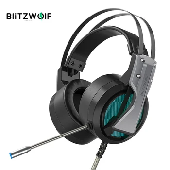 BlitzWolf BW-GH1 Gaming Slušalke z Mikrofonom 7.1 Prostorski Zvok, Hrup Izolacijo Igre Gaming Slušalke za Računalnik PC za PS4