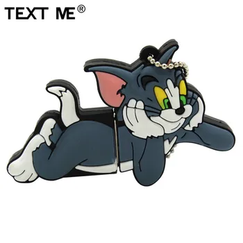 BESEDILO MI je risanka luštna mačka in miš slog usb ključek usb 2.0 4GB 8GB 16GB 32GB 64GB pendrive darilo U disk