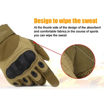 PROST VOJAK, šport na prostem taktične vojaške moške rokavice oklep za zaščito polno prst rokavice za jahanje, pohodništvo, plezanje usposabljanja