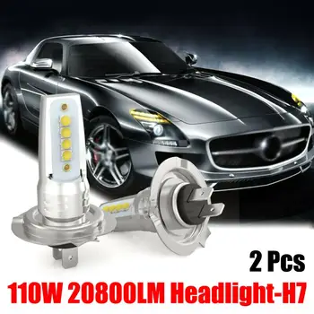 OLOMM Novo 2PCS H7 Avto LED Smerniki 110W meglenke Conversion Kit 10000LM LED Žarnice/Sijalke Za Avtomobile Visoko/Nizko Žarka 6000K