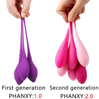 PHANXY 6Pcs Keglove Vaginalne Kroglice Kitajske Kroglice za Ženske, Seks Igrače za Žensko Krči Vagina Gejša Žogo Privijte izvaja naprava