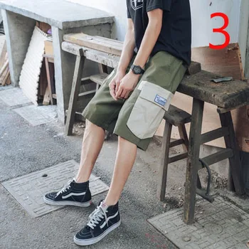 Moški korejska različica trend self-gojenje hlače za moške, leta 2020 nov val pet hlače plaža hlače