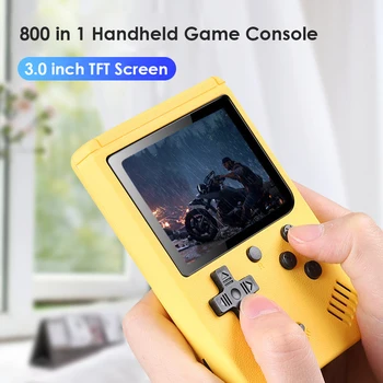 800 1 Retro Prenosni Mini Ročni Video Igra Konzola 3.0-palčni Barvni LCD-Zaslon Igro Player Vgrajen 800 Igre za Otroke