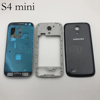 Celotno Ohišje Ohišje Za Samsung Galaxy S4 Mini i9190 i9195 i9192 Sprednje Plošče Sredini Okvirja vrata pokrov baterije