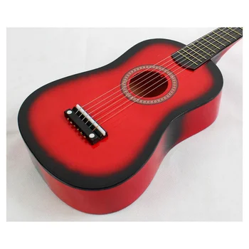 23 palca Kitara Mini Kitara Basswood otroška Glasbena Igrača Akustične, Strunami Instrument, s Peresom 1. Niz Rdeča