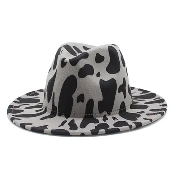 2020 pozimi fedora klobuki za ženske modni Ravno široko Roba Panama Volne Klobučevine Jazz Fedoras Klobuk za moške volne Klobuk