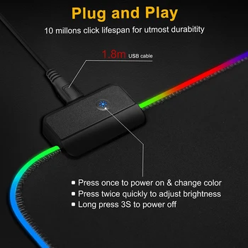 Gaming Mousepad Tipkovnico, Miško, Tipke RGB Pisane Podloge za Miško Razer Gel Blazina Velike Blazine Mehko Površino Marvel Tabela Mat USB LED
