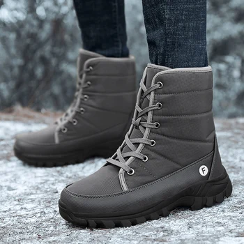 2020 Moških Zimskih čevljev Debel Plišastih Toplo Moških Sneg Škornji na Prostem Nepremočljiva Škornji Moški Pozimi Klasičen Moški Čevlji Plus Velikost 36-46