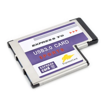 Vroče Prodajo Visoko Kakovostnih 3 Vrata Skrite Notranjosti USB 3.0 USB3.0 do Expresscard Express Card 54 54 mm Adapter Pretvornik