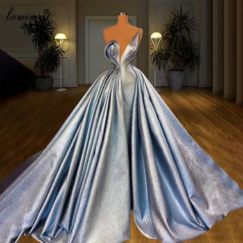Svetlo Modra Elegantno Prom Obleke, Dolge Ženske Večerne Obleke Za Svate Haute Couture Haljo Soiree Femme Slaven Obleke