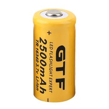 GTF 4pcs Univerzalno 16340 2500mAh 3,7 V Li-ion Baterije za ponovno Polnjenje Za Svetilko Žaromet
