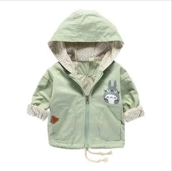 2020 Pomlad jesen Baby girl obleke Totoro fantje Hooded jakna otroška plašč risanka Otroci plašč Malčka 6M-4T bebes otroci oblačila