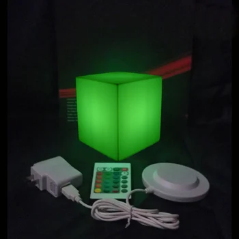 Skybesstech D10cm Romantično LED namizne Svetilke 16 Barva Spreminja, Polnilne, Kava Bar, jedilnico Svetilom LED Cube Svetlobe 1pc