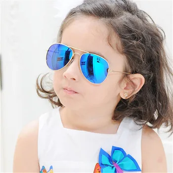 Moda Pilotni Otroci sončna Očala Fantje Dekleta Odtenki Otrok Očala Otroška sončna Očala Otrok Ogledalo UV400 Oculos De Sol