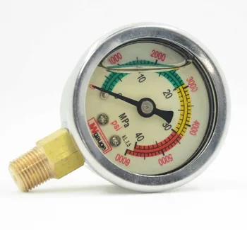 Ekonomično 60 MM hidravlične merilnik tlaka do 1000BAR 15000psi Olje merilnik tlaka