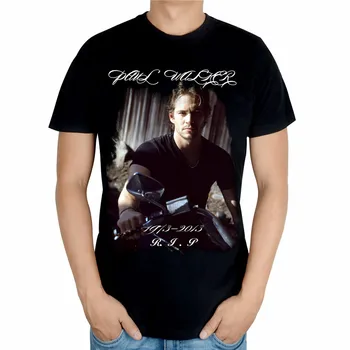 2 modeli Paul Walker Fast & Furious blagovne Znamke moških Priložnostne Črna majica 3D T-shirt camiseta fitnes Bombaž filmska zvezda poleras