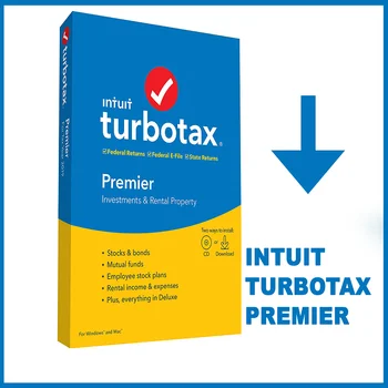 2019 Intuit TurboTax Premier Naložbe Zvezna Država HITRO VERODOSTOJNO PRENESTI