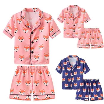 2020 poletje pižamo otroci za dekleta fant pižamo Tiskanja Pižamo Sleepwear T majica, kratke Hlače Komplet Obleke pijama masculino infantil t5