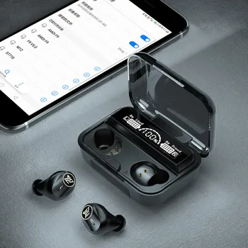 TWS Bluetooth 5. Slušalke Polnjenje Box Brezžične Slušalke Stereo Šport Nepremočljiva Čepkov Slušalke Z Mikrofonom