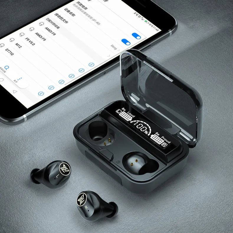 TWS Bluetooth 5. Slušalke Polnjenje Box Brezžične Slušalke Stereo Šport Nepremočljiva Čepkov Slušalke Z Mikrofonom