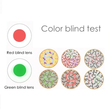 Red Green Color Blind Očala Ženske Moški Nevidno Barvno slepoto Očala vozniško dovoljenje Test Barvno Slepi Test Jamstva Pass