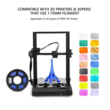 Enotepad 3D Tiskalnik, ki z Žarilno 1.75/3,0 mm za 2,2 LB(1 KG) Spool Dimenzijsko Natančnost +/- 0.02 mm s 20 Normalno Barvo In 6 Svetleča Barva