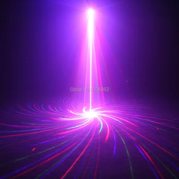 ESHINY MINI Daljinski RGB Laser 8 Velikih Vzorcev Projektor DJ Ples Disco Bar Doma Stranka Božič Razsvetljavo Učinek Light Show N7T185