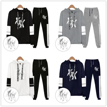 XXXTentacion Maščevanja Ubil Hip Hop Puloverji Jopice In Sweatpants 2019 Vroče Prodaje Moški Dvodelni Set Hooded Obleko