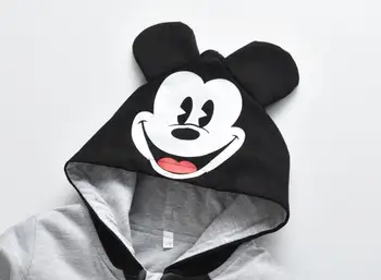New Mickey Oblačila 2020 Pomlad Jesen Baby Fantje Hooded Majica Otroci Jopiči, Plašči za Otroke, Risanka Mickey Srčkan Vrhnjih oblačil 1-5T