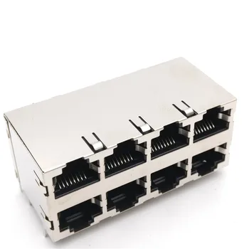 10pcs/veliko 59/2x4 Ščit 8 Vrata RJ45 LAN Modularni Omrežni Priključek
