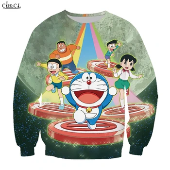 Klasična Anime Doraemon Majica Moda moška Oblačila Risanke 3D Print Majica Moški/Ženske, Šport Vrhovi T259
