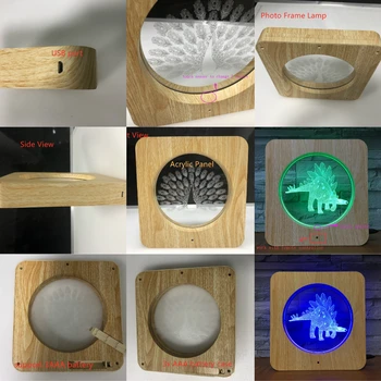 Zob Design 3D USB LED Plastično ABS Lučka Tabela Stikala za Luč Nadzor Carving Lučka za otroška Soba Dekoracijo Dropshipping