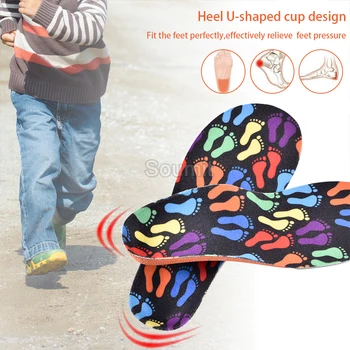 Soumit 3D Otrok Vložki Podpora Narti Ortopedski Vložek Ravno Noge, Ortopedije Čevelj, ki je Edini za XO-Noge Korektor Otrok Vstavite Čevelj Pad