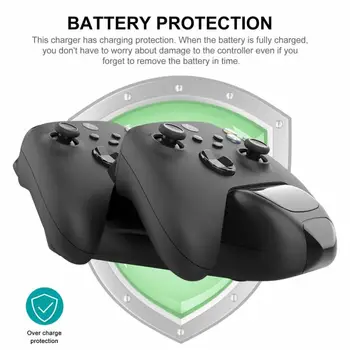 Za Xbox Serije X / S Brezžični Krmilnik Ročaj Gamepad Dvojno Polnjenje Polnjenje Baze Ročaj Polnilnik W/ 2pc Baterija