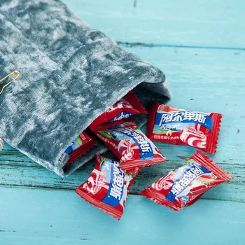 Kitajski Slog Pasja Krpo Poroko Candy Bag Luksuzni Nakit Pakiranje Žametno Vrečko Darilo Žamet Drawable Vrečko Božični Party Supplies