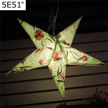 Ročno izdelan papir lampshade ustvarjalne Petimi zvezdicami luč soba, bar Dekor svetlobe kritje visi zamenjava Velikosti 22 cm