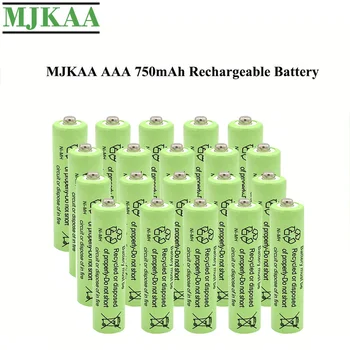 MJKAA 20PCS AAA Izvirno Novo 1,2 V 750mAh za Polnjenje Ni-MH Baterije Visoke Kakovosti 3A NiMH Baterije za Daljinski upravljalnik