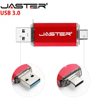 JASTER 3 v 1 OTG USB ključek USB 3.0 + Micro usb + Tip-C Pero Disk 128GB 32GB 64GB 8GB 16GB 4GB Pendrive za Android/PC