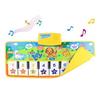 4 Slogi Glasbeni Mat z Živalskimi Glas Otroka Igral Klavir Preprogo Glasba Igra Instrument Igrače Začetku Izobraževalne Igrače za Otroke Darilo