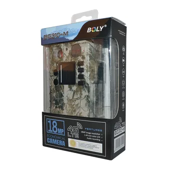Baterije in TF kartica BolyGuard 4G brezžični foto trappola 18MP 720pHD lovske kamere za 0,7 s real black IR LED