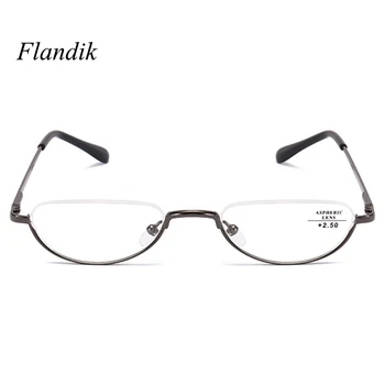 Unisex Pol Okvir Obravnavi Očala Prenosni Iz Nerjavečega Jekla Metal Presbyopia Očala Na Recept Kratkovidnost Spectacels Okvir