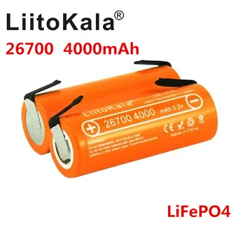 LiitoKala LiFePO4 26700 Lii-40E 3.2 V polnilna baterija 4000 mah litij-celico za 24V e-kolo powe +DIY Nikljeve plošče,