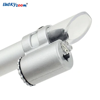 50X Povečavo Ročni Mini Žep Mikroskopom Lupo Z Lestvico LED Osvetljeni Svetilke Lupo Nakit Loupe Prenosni Pero Lupa