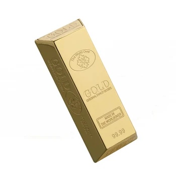 Ponaredek 24K Mini Gold Bar Oblikovan Bliskavice Pladenj Osebno Prenosni Zunanji Pepelnik Cinkove Zlitine