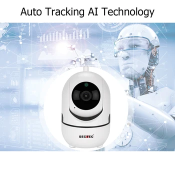 SECTEC Oblak Brezžična IP Kamera 1080P Intelligent Auto Tracking Človekovih Zaprtih Home Security Nadzor CCTV Omrežja Wifi Kamera