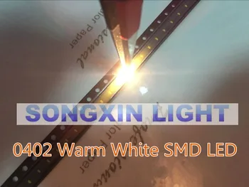 3000pcs 0402 Toplo Bela SMD (1005) LED Čip Površinski SMT LED-Light Emitting Diode Kroglice Lučka