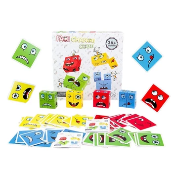 Novo Montessori Izraz Puzzle Soočajo s Spremembami Kocka gradniki Igrače Zgodnje Učenje Izobraževalni Tekmo Igrača za Otroke Darilo